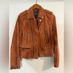 Bagatelle NYC burnt orange faux suede Tag